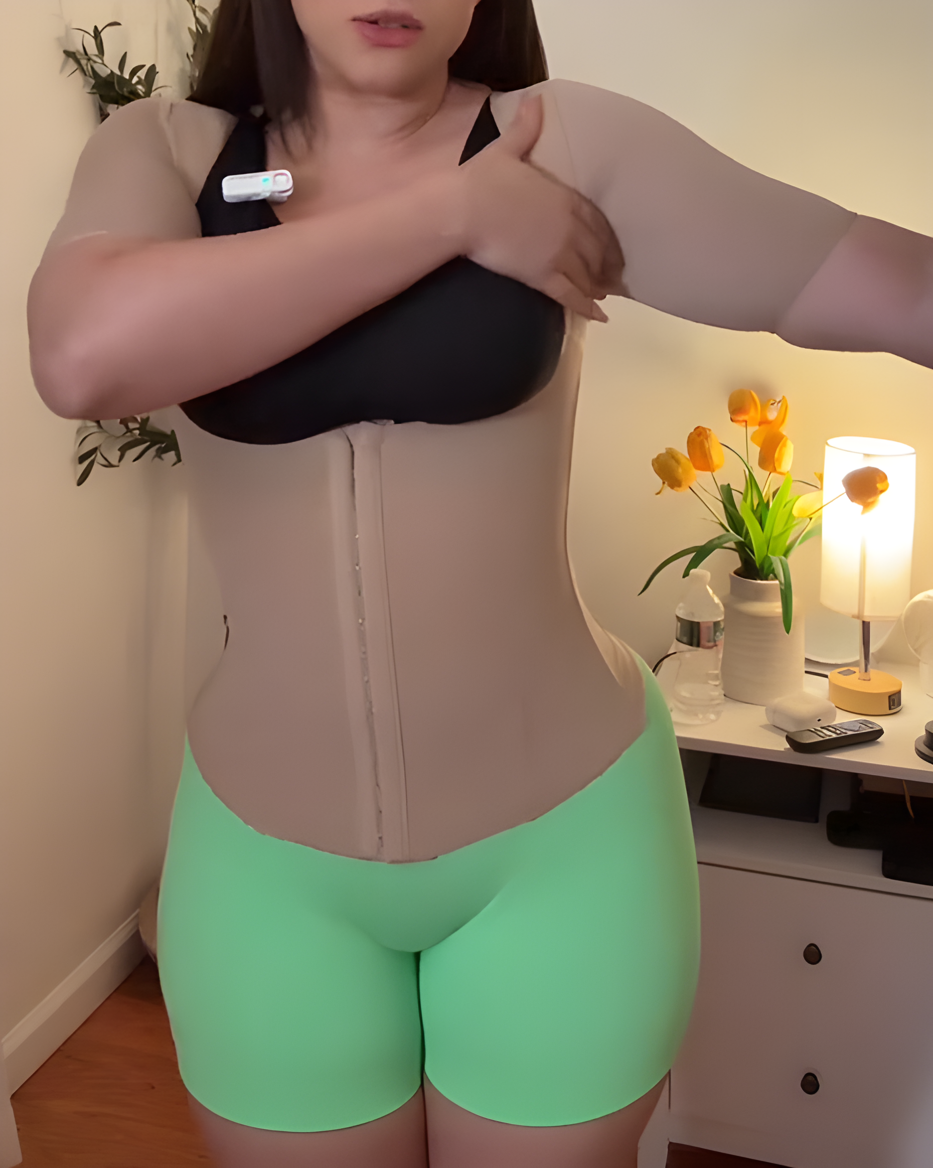 Mid-Length Sleeve Open-Bust Waist Trainer Vest