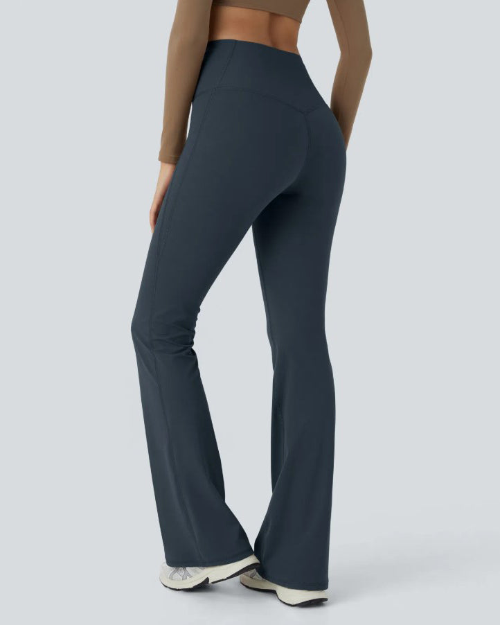 High-Waisted TummyControl Flared Yoga Pants