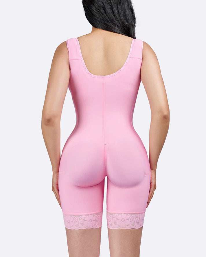 Hook-Eye Waist Control Shaping Bodysuit