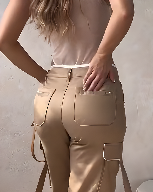 Pantalones cargo de pierna ancha