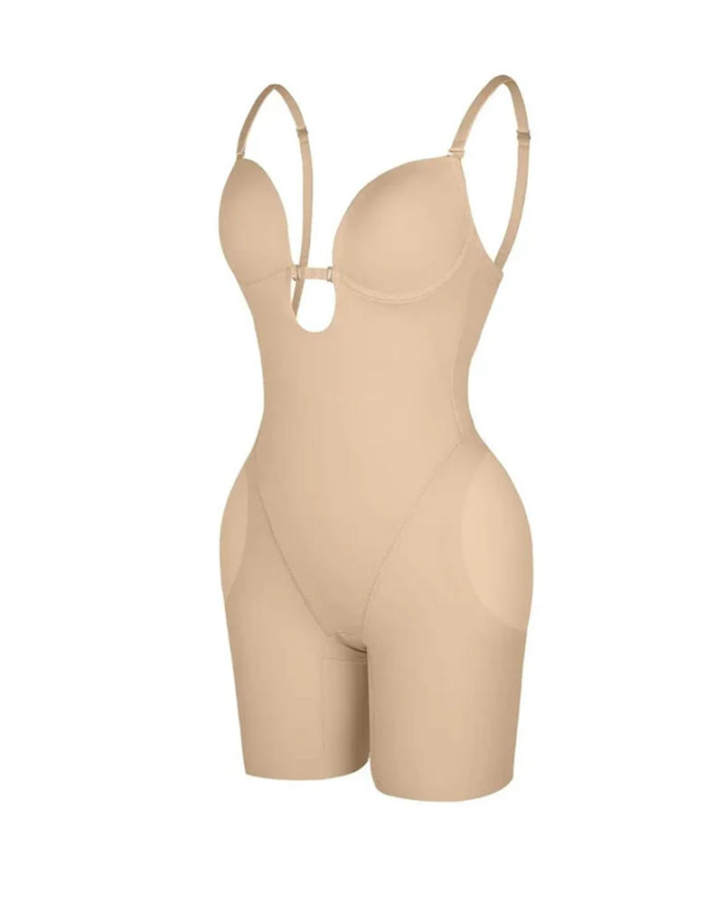 Rückenfreie, bauchkontrollierende Shapewear mit integriertem BH