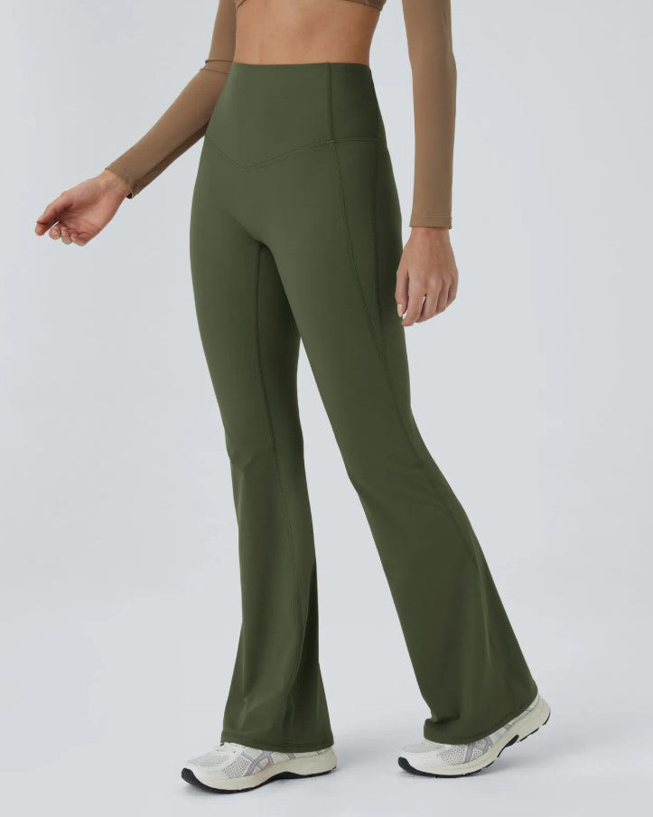 High-Waisted TummyControl Flared Yoga Pants