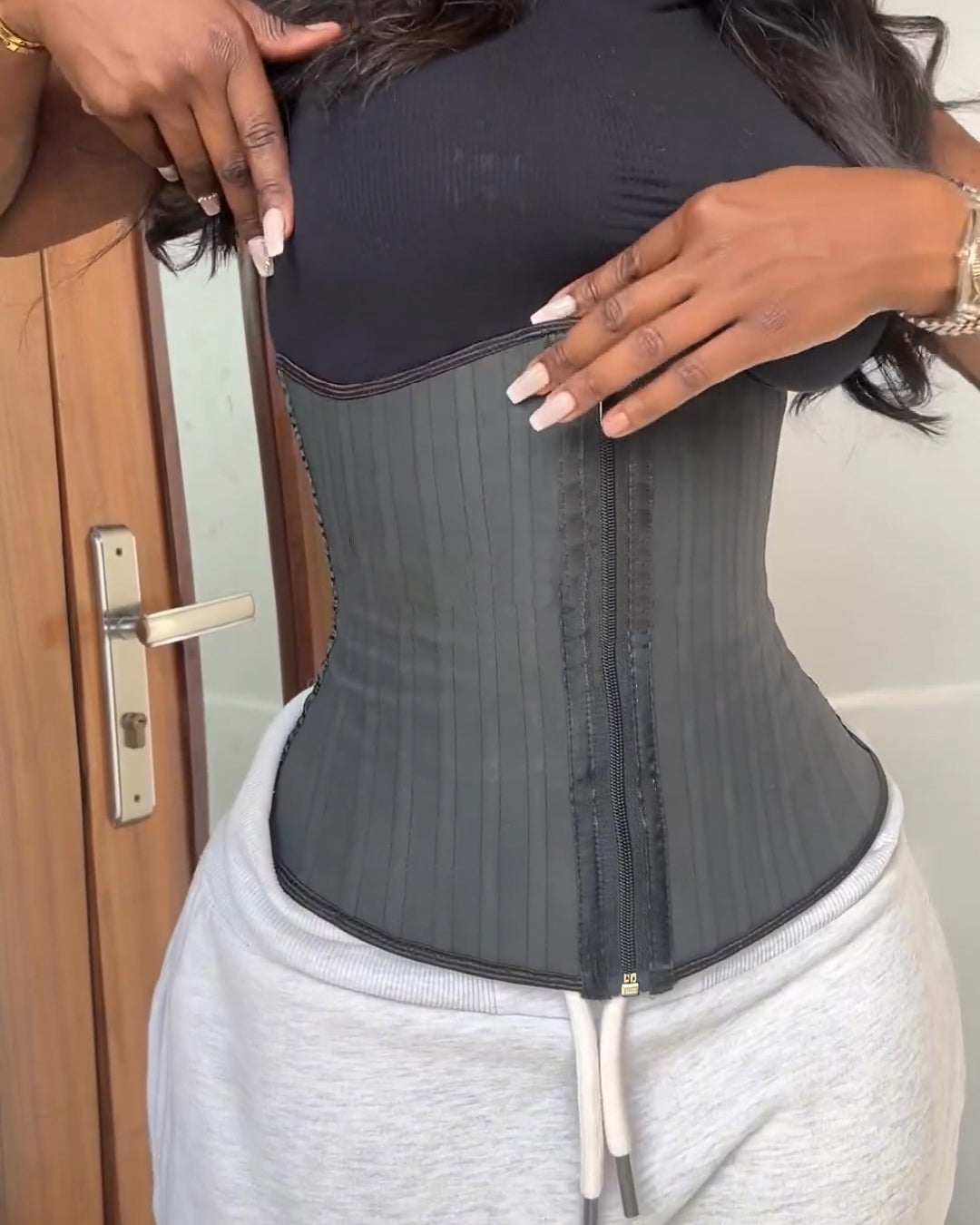 High Compression Steel Curve Zipper Waist Trainer