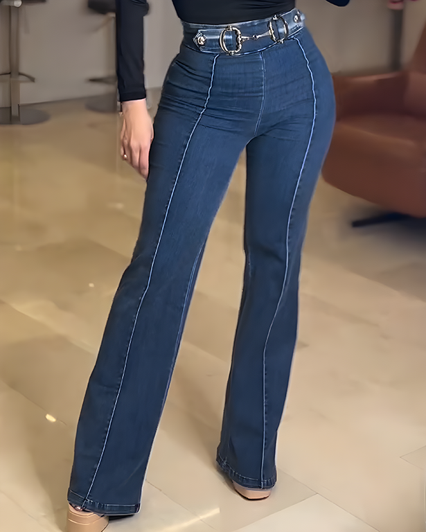 Women Slim Fit Flared Trousers