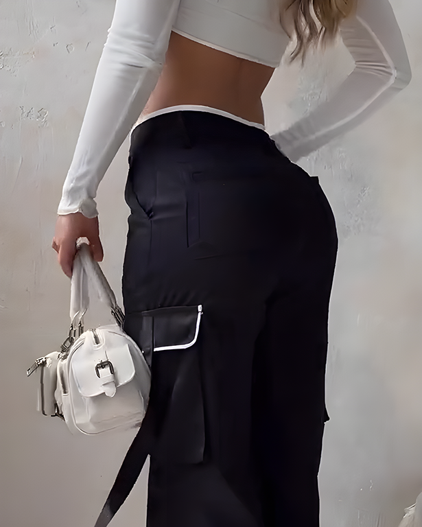 Cargo Wide-Leg Pants