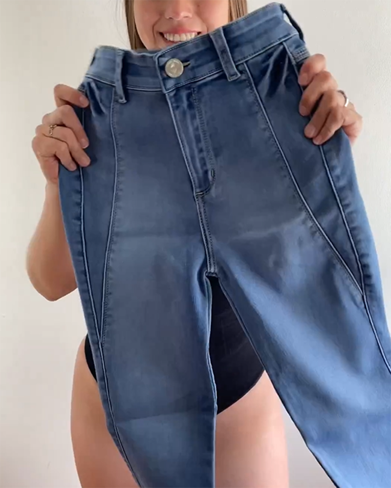 Fashion Skinny Hips Enhance Jeans