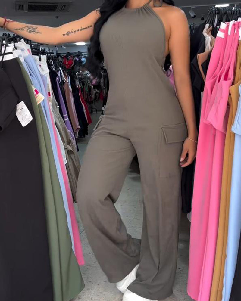 Halter Backless Sexy Jumpsuits