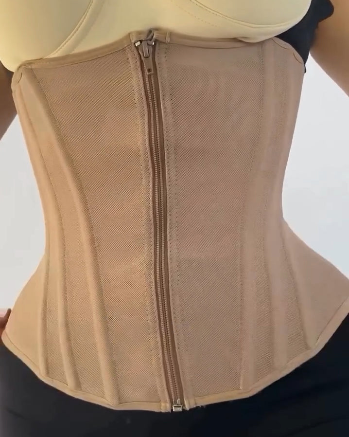 Front Zipper Steel Boned Shaper Waist Trainer