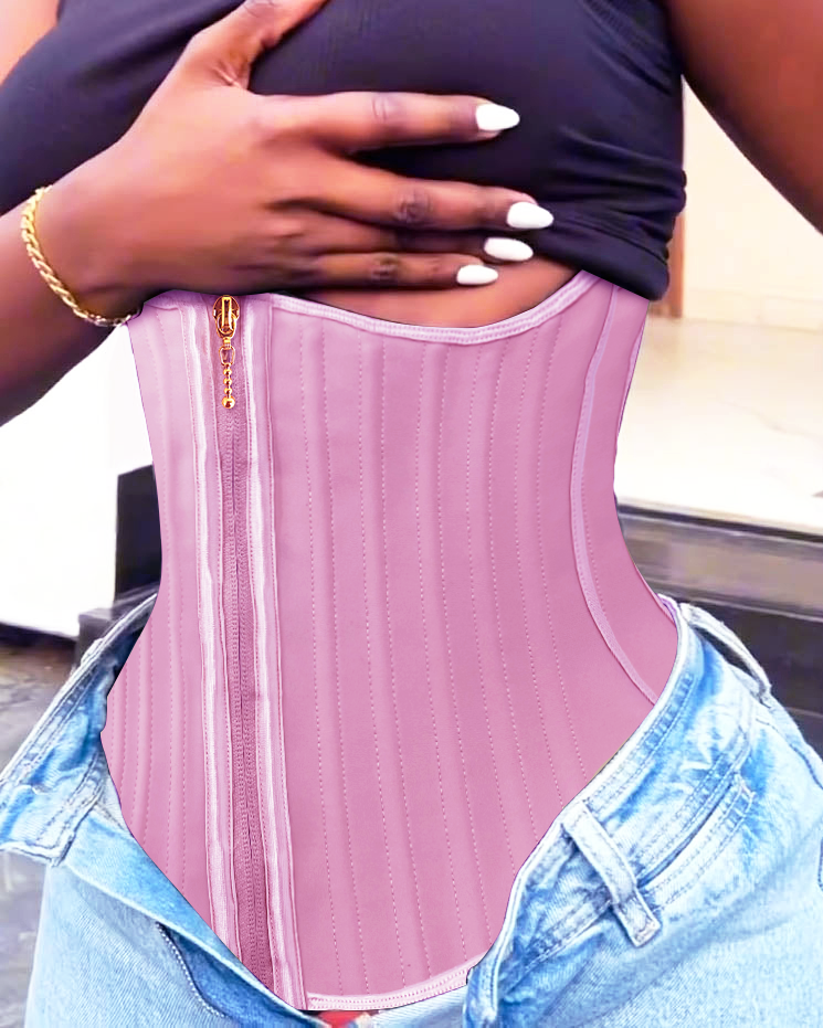 High Compression Steel Curve Zipper Waist Trainer