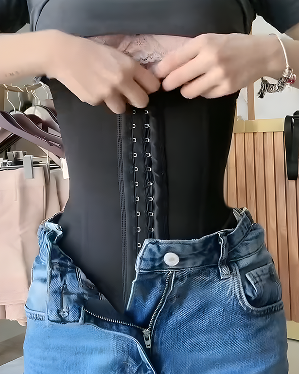 Open Chest Waist Trainer with Hook Eye