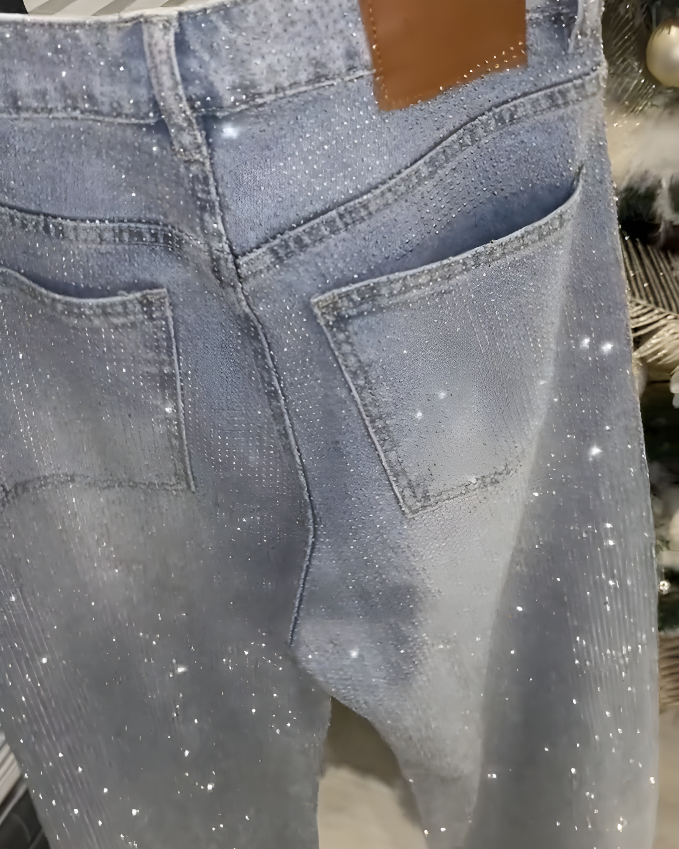 Rhinestone Baggy Jeans