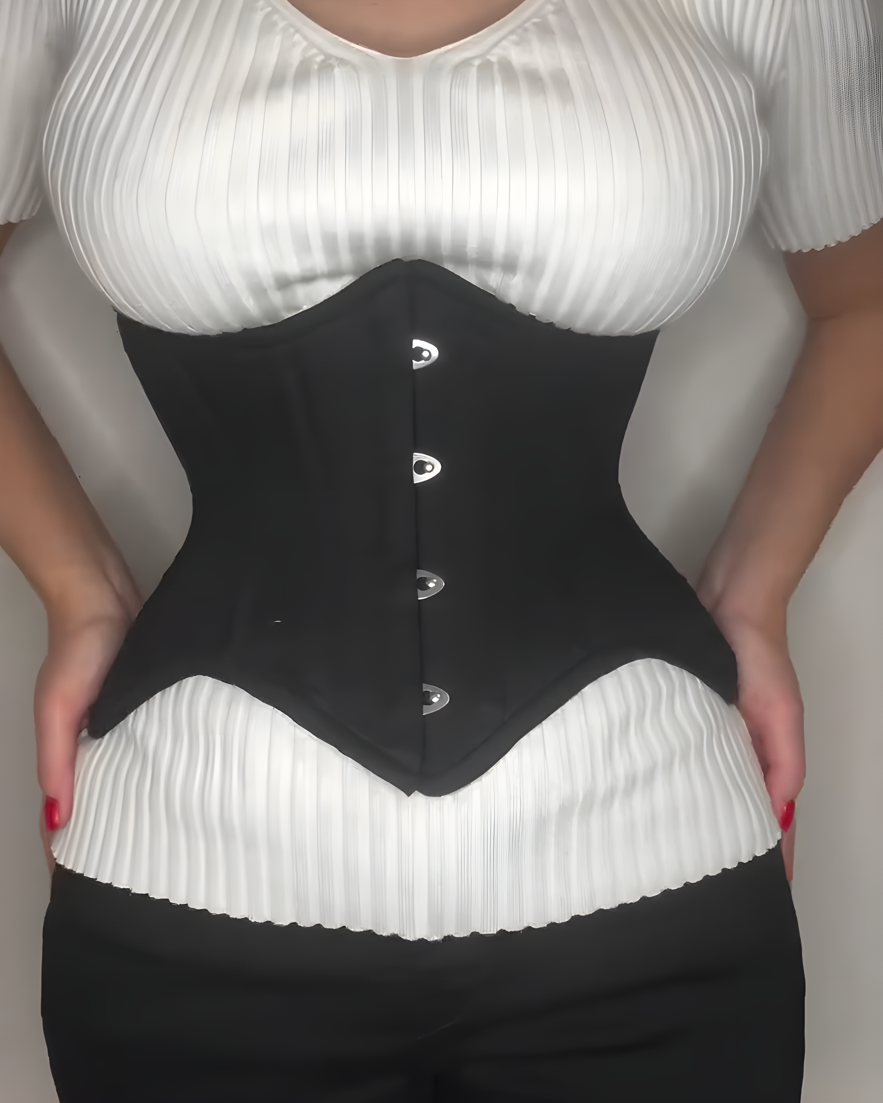 Court Style Steel Boned Waist Trainer