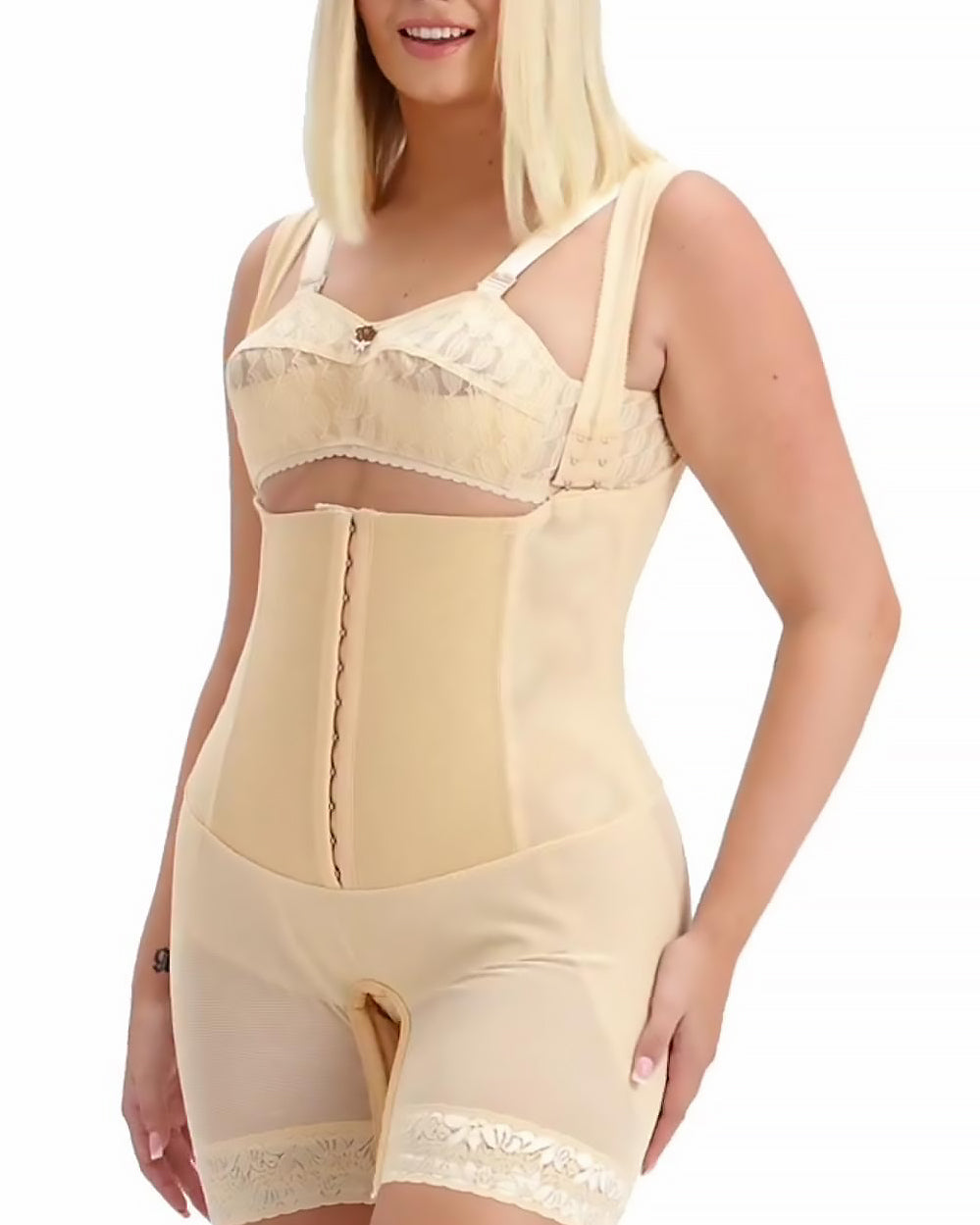 Open Bust Tummy Control Bodysuit