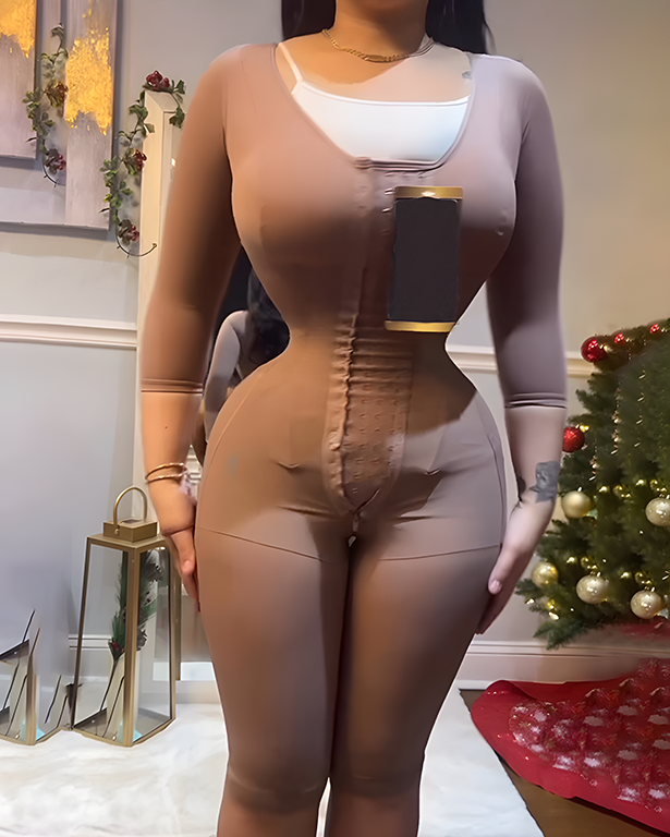 4 Rows Hook Eye Hourglass Shaping Full Body Shapewear