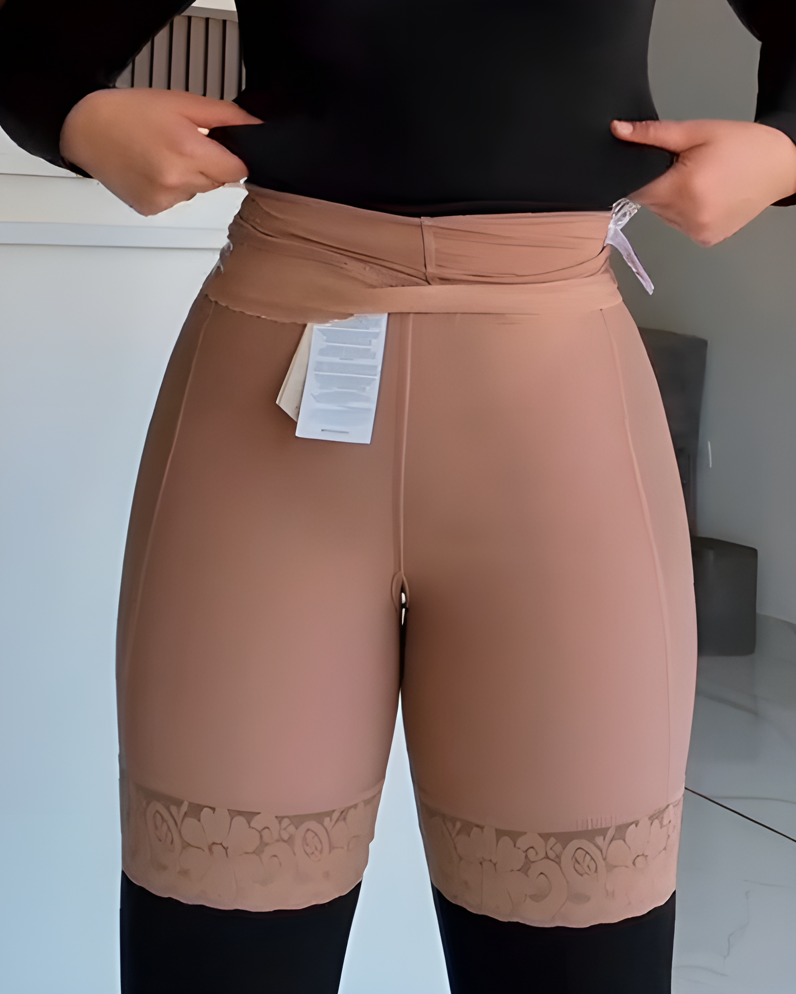 Trägerlose Shaping-Shorts mit hoher Taille