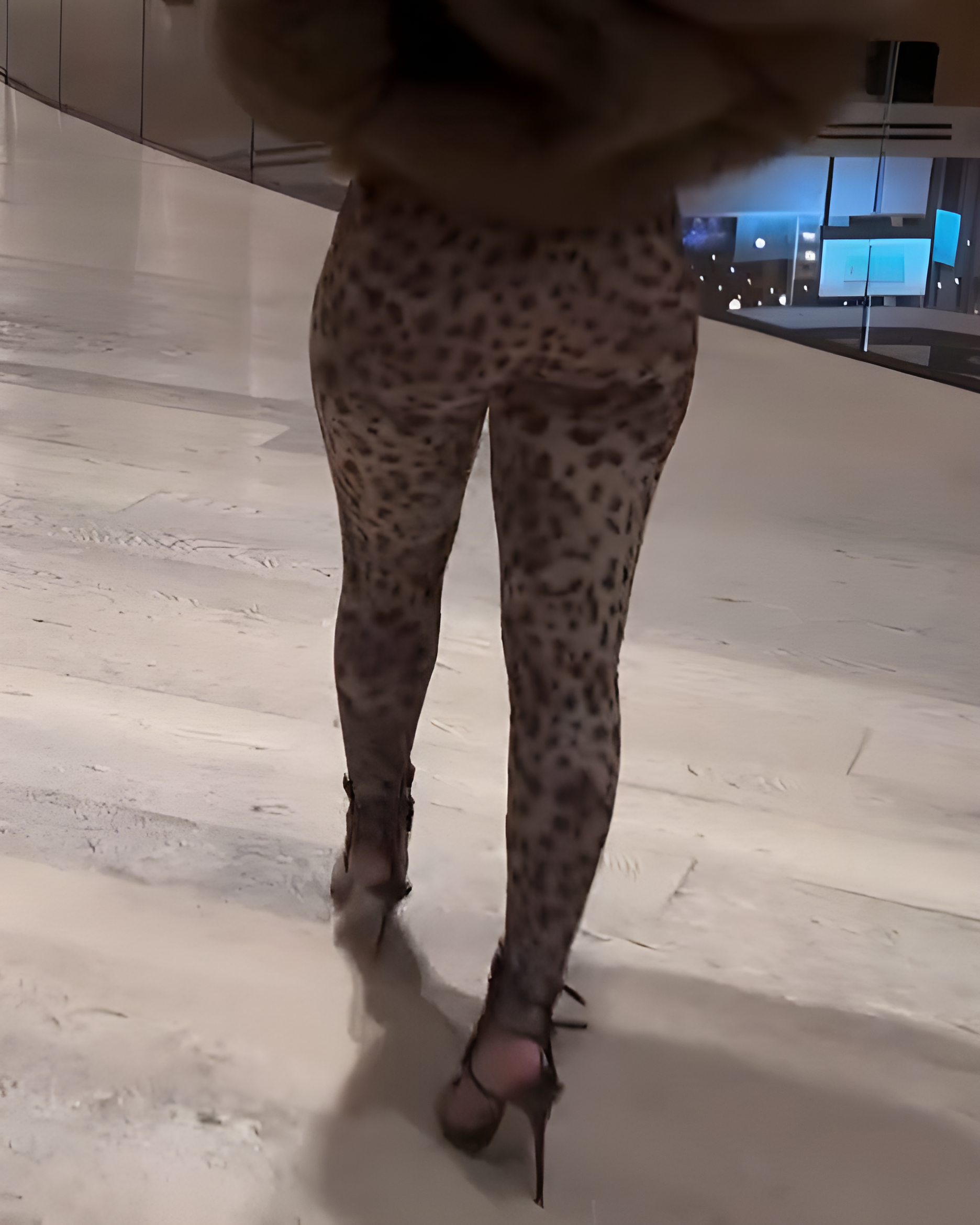 Pantalones de yoga con estampado de leopardo