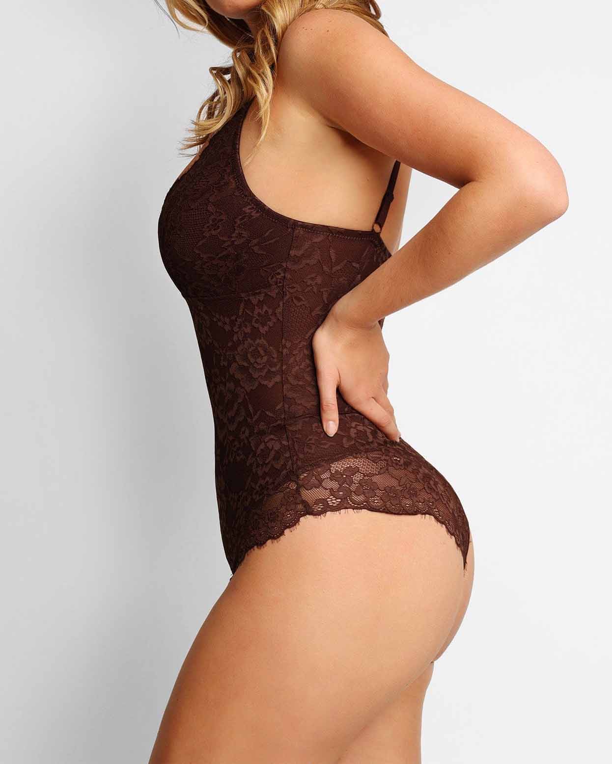 Fashion Lace Firm Thong Comfortable Bodysuit