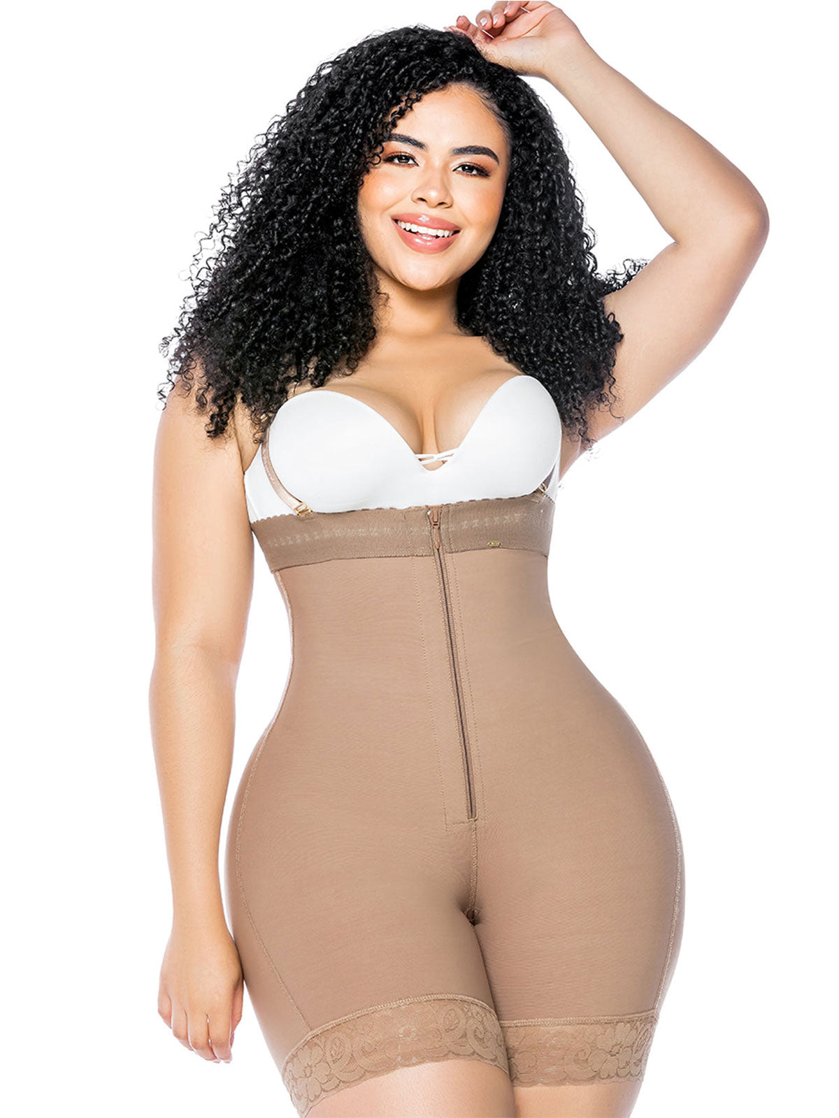 Butt Lifter Belly Control Panties Crotch With Zipper Lace Shapewear