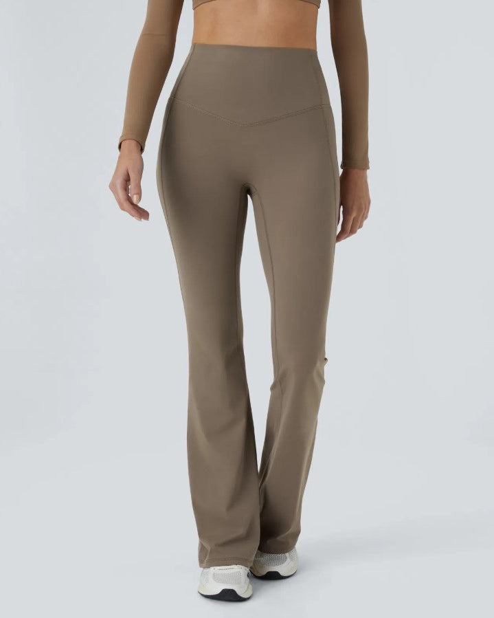 High-Waisted TummyControl Flared Yoga Pants