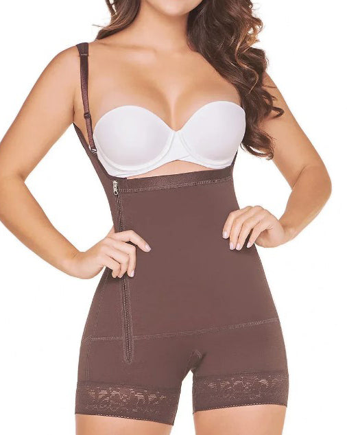 Side Zipper Tummy Sculpt Shaping Bodysuit