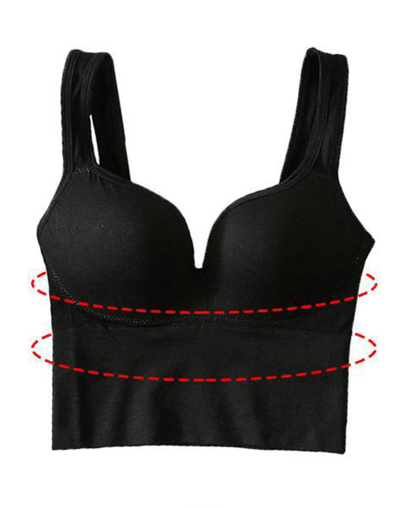 Shockproof Without Wire 3D Push-up Running Sports Bra