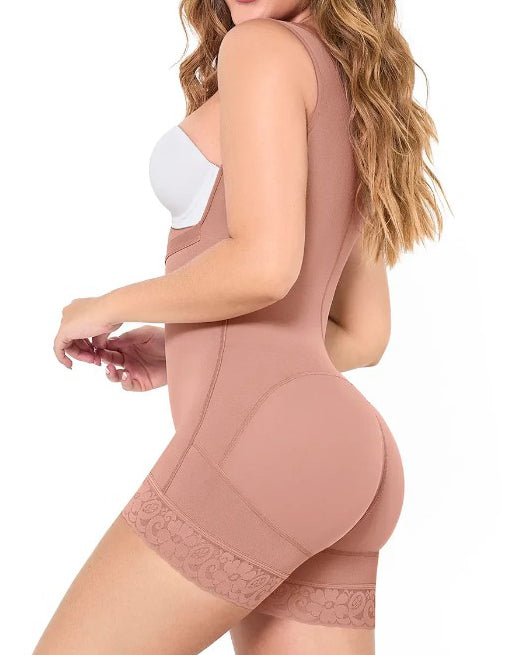 Side Zipper Tummy Sculpt Shaping Bodysuit