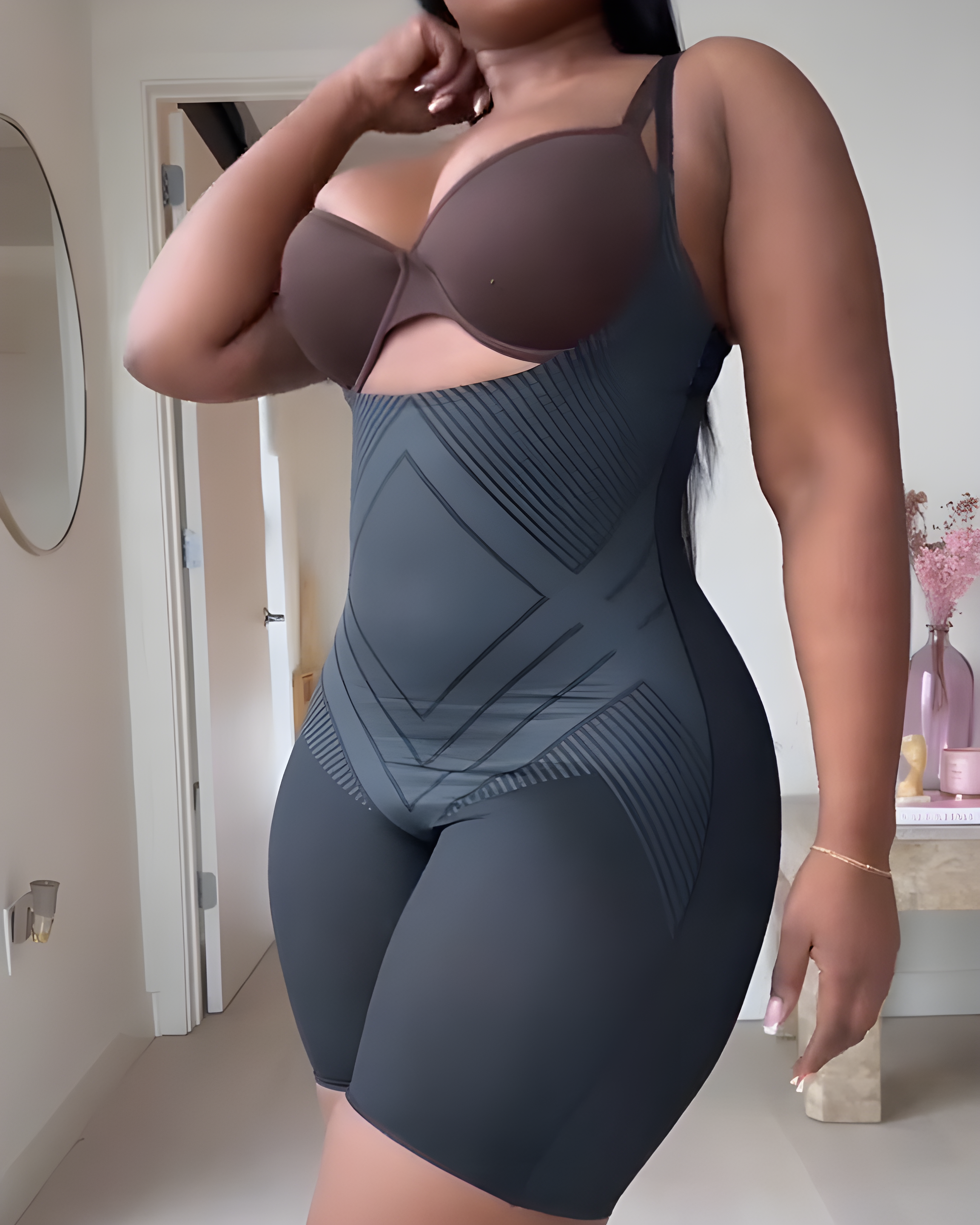 Open Bust Seamless Slimming Bodysuit