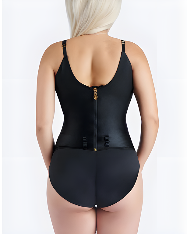 Shapewear-Bodysuit mit Spitze und V-Ausschnitt