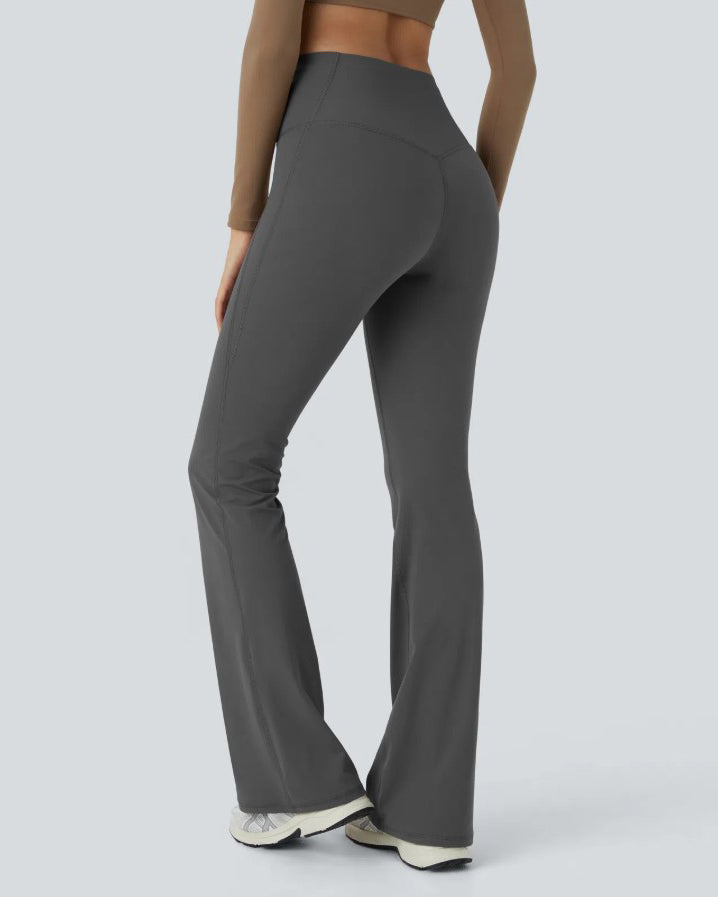 High-Waisted TummyControl Flared Yoga Pants