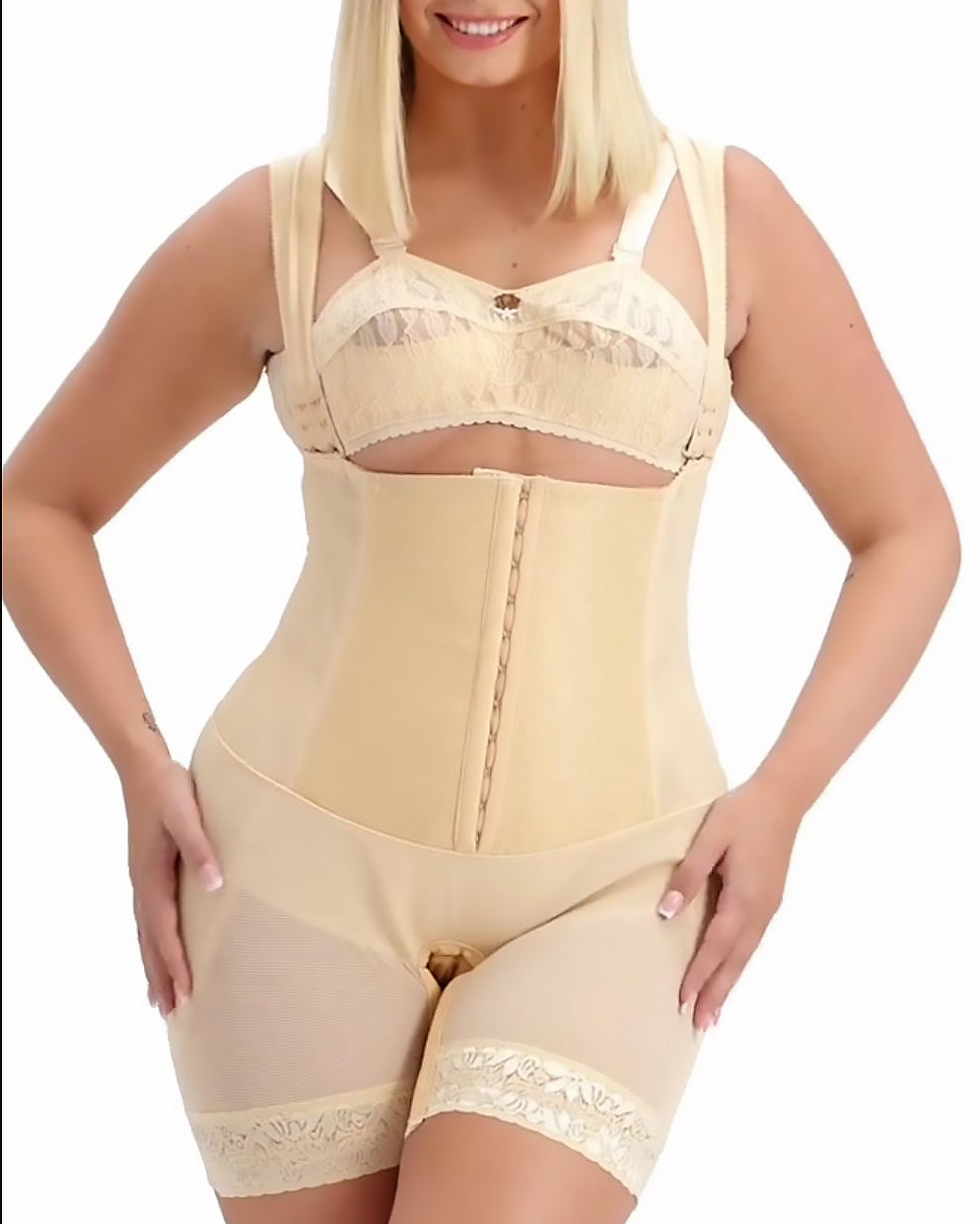 Open Bust Tummy Control Bodysuit