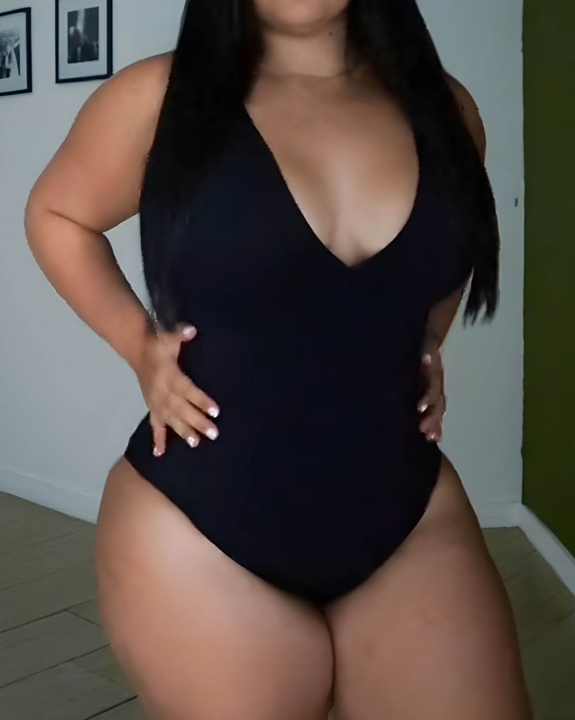 V Neck Thong Bodysuit with Tie Back