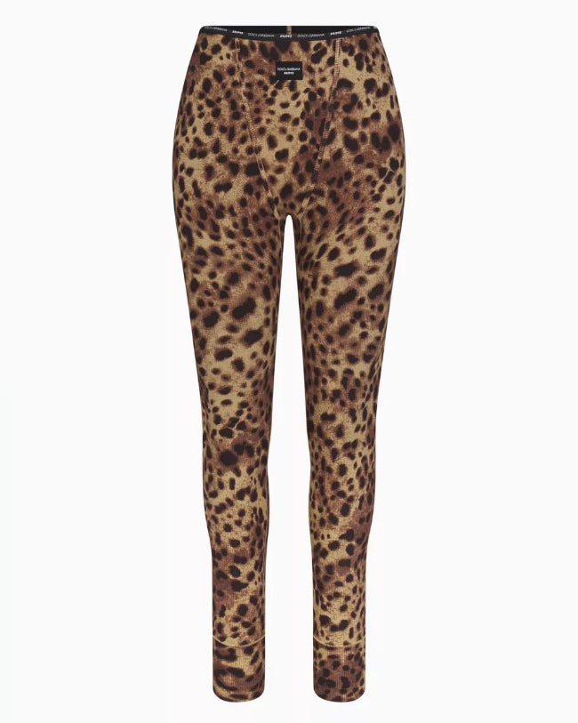 Pantalones de yoga con estampado de leopardo