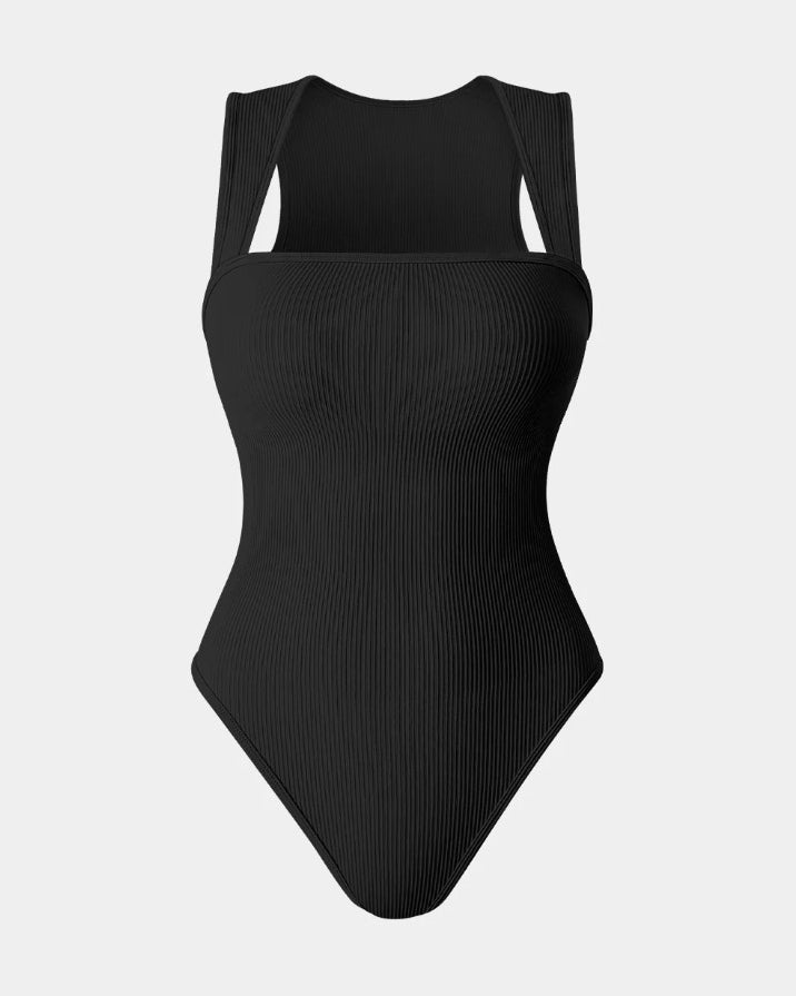 Square Neck Sleeveless Tummy Shaping Bodysuit