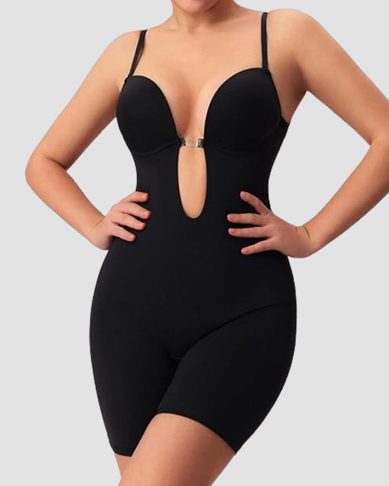 Rückenfreie, bauchkontrollierende Shapewear mit integriertem BH