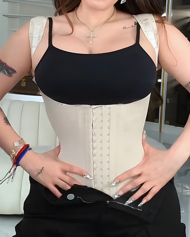 Wide Strap Hook Eye Waist Trainer Vest