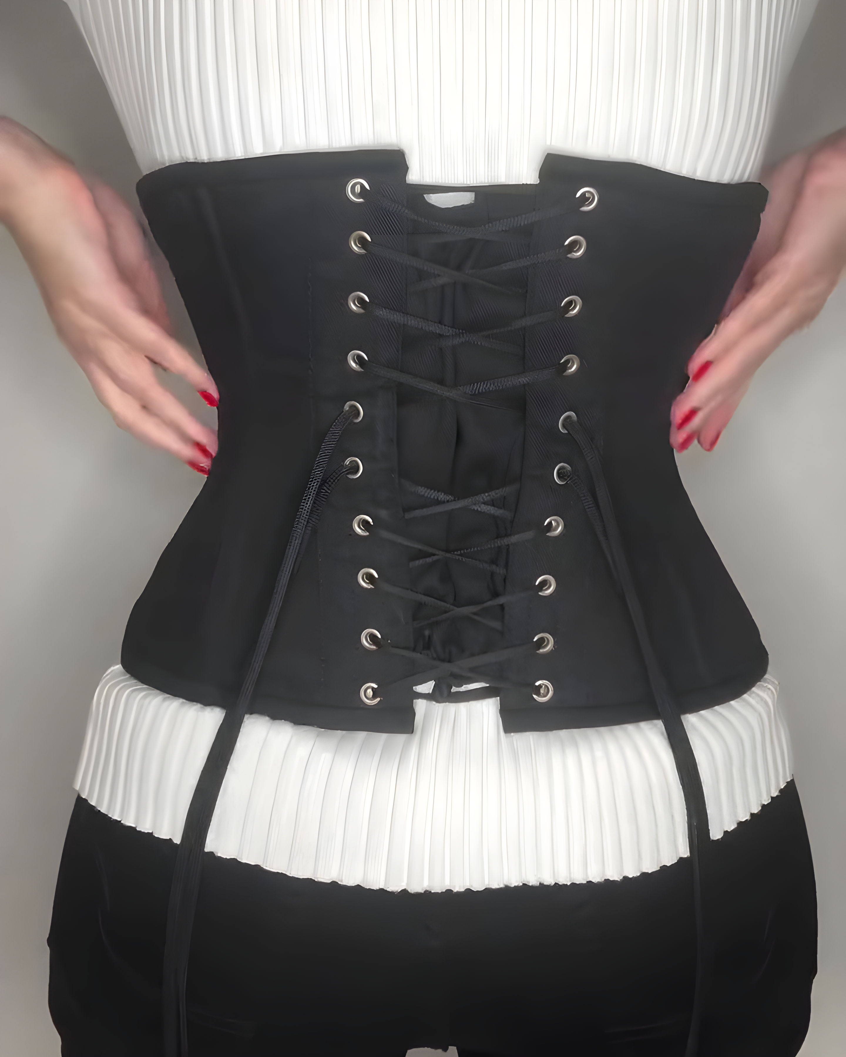 Court Style Steel Boned Waist Trainer