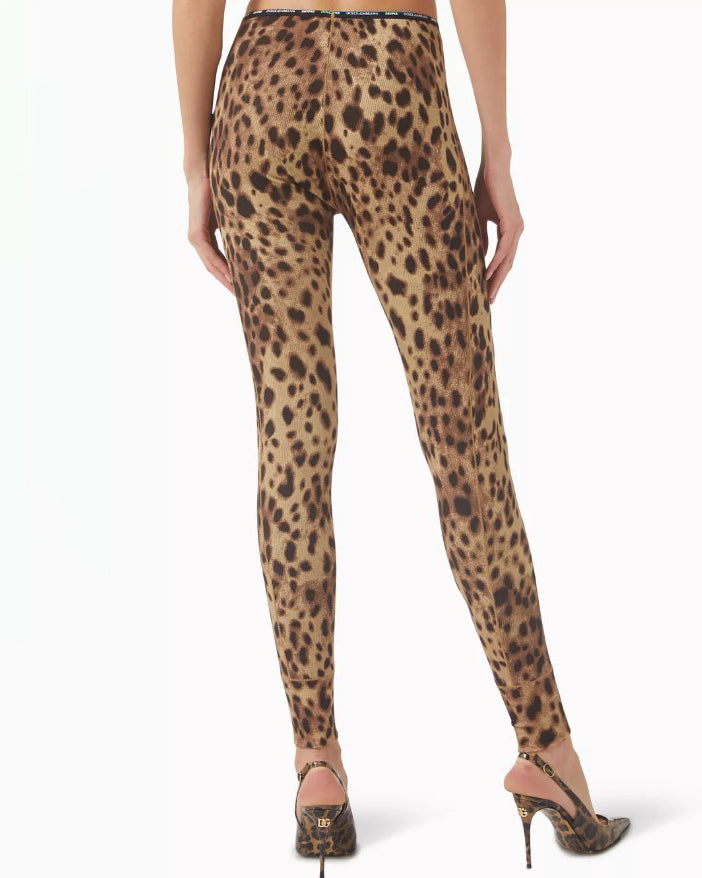 Pantalones de yoga con estampado de leopardo