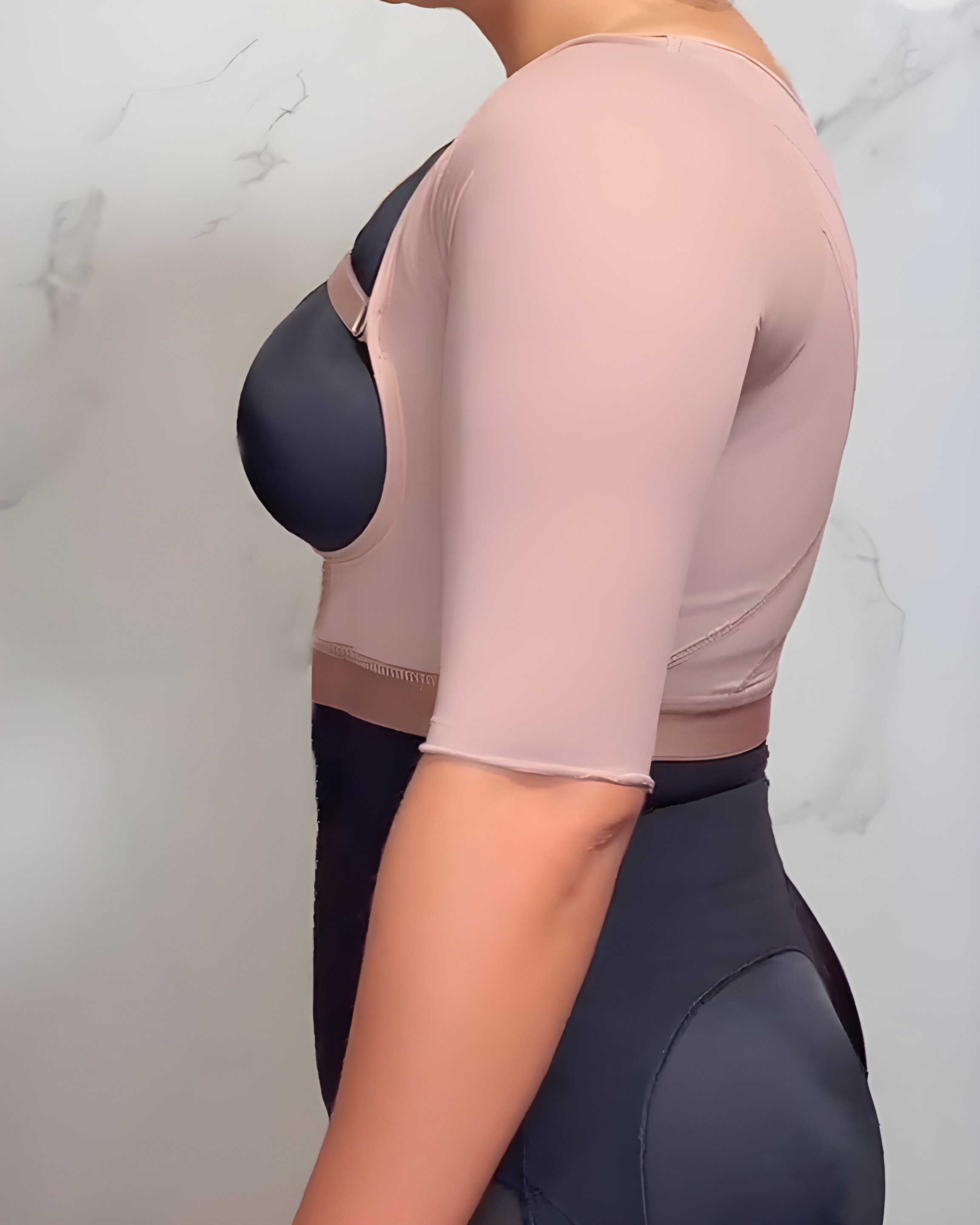 Mid Length Sleeve Bust Support Shapewear